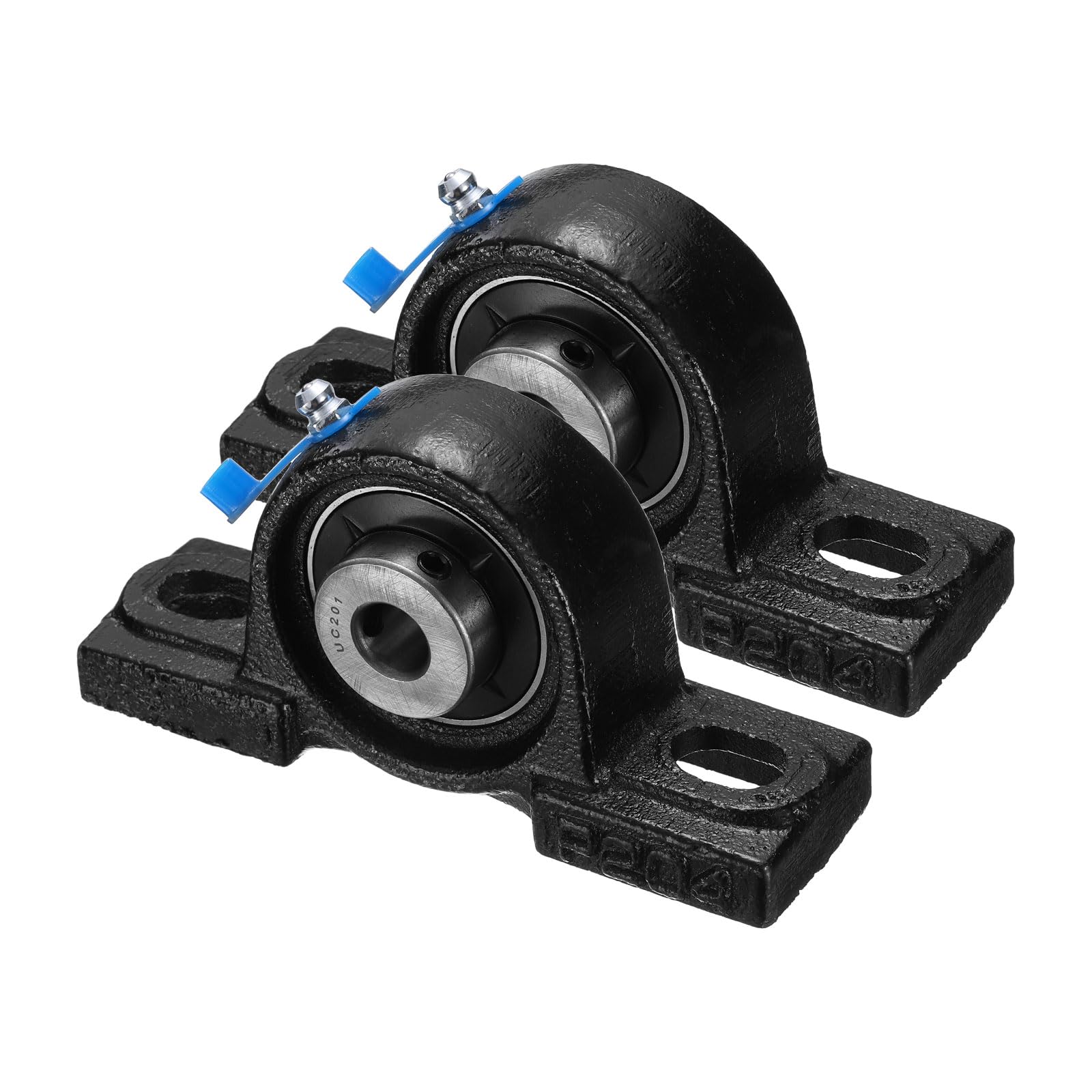 QUARKZMAN 2pz Cuscinetti a blocco a Cuscino UCP201 Diametro Foro 12mm Unità di Cuscinetto in Ghisa con Flangia Montata