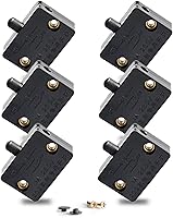 lkelyonewy 6 Pack Black Door Light Switches for Closet Cabinet Pantry - Auto On/Off, Easy Install, Compact 40W Max