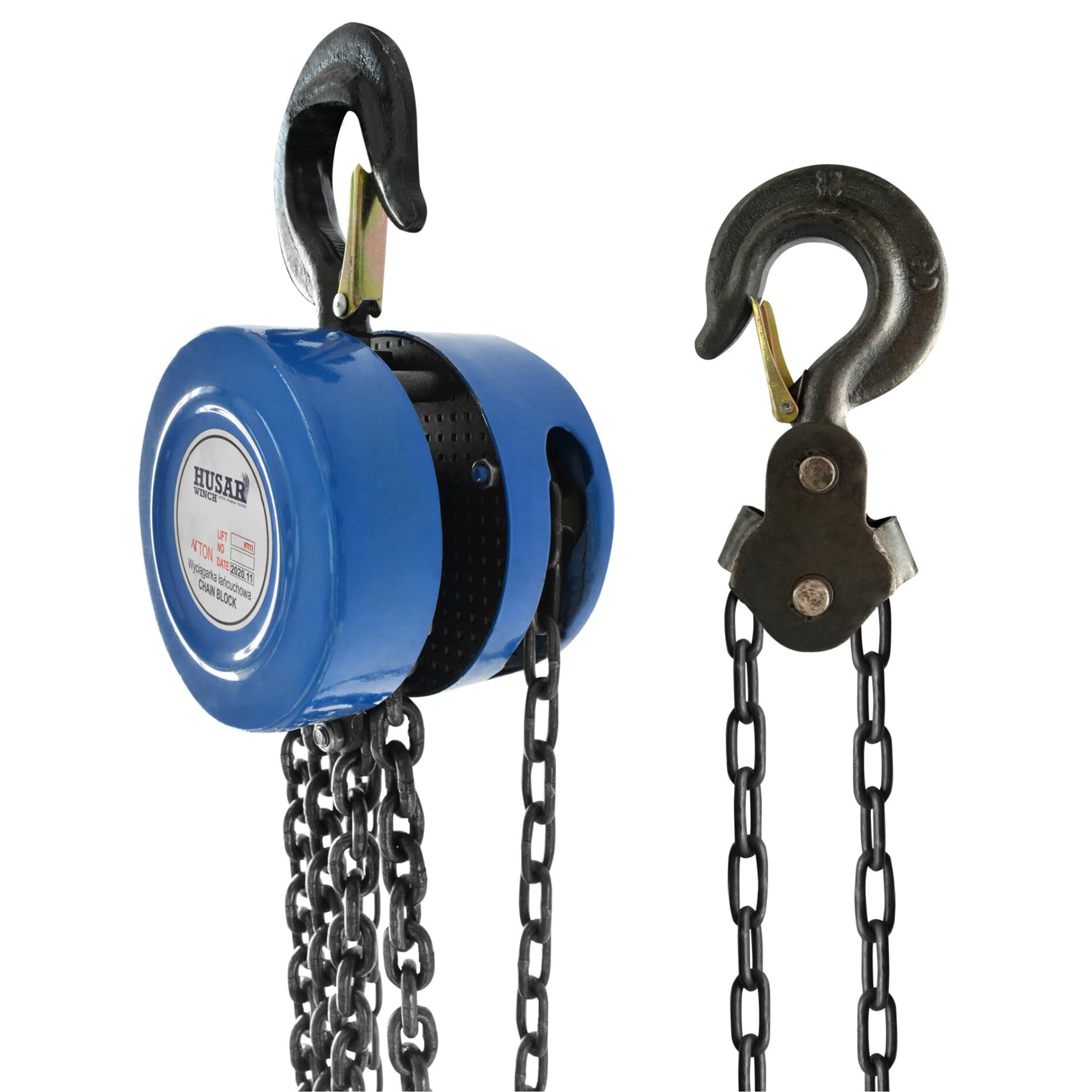 Kettenzug Handseilwinde 2T 5M Vollverzinkte Kette 2000 kg Tragkraft Flaschenzug Hebezug