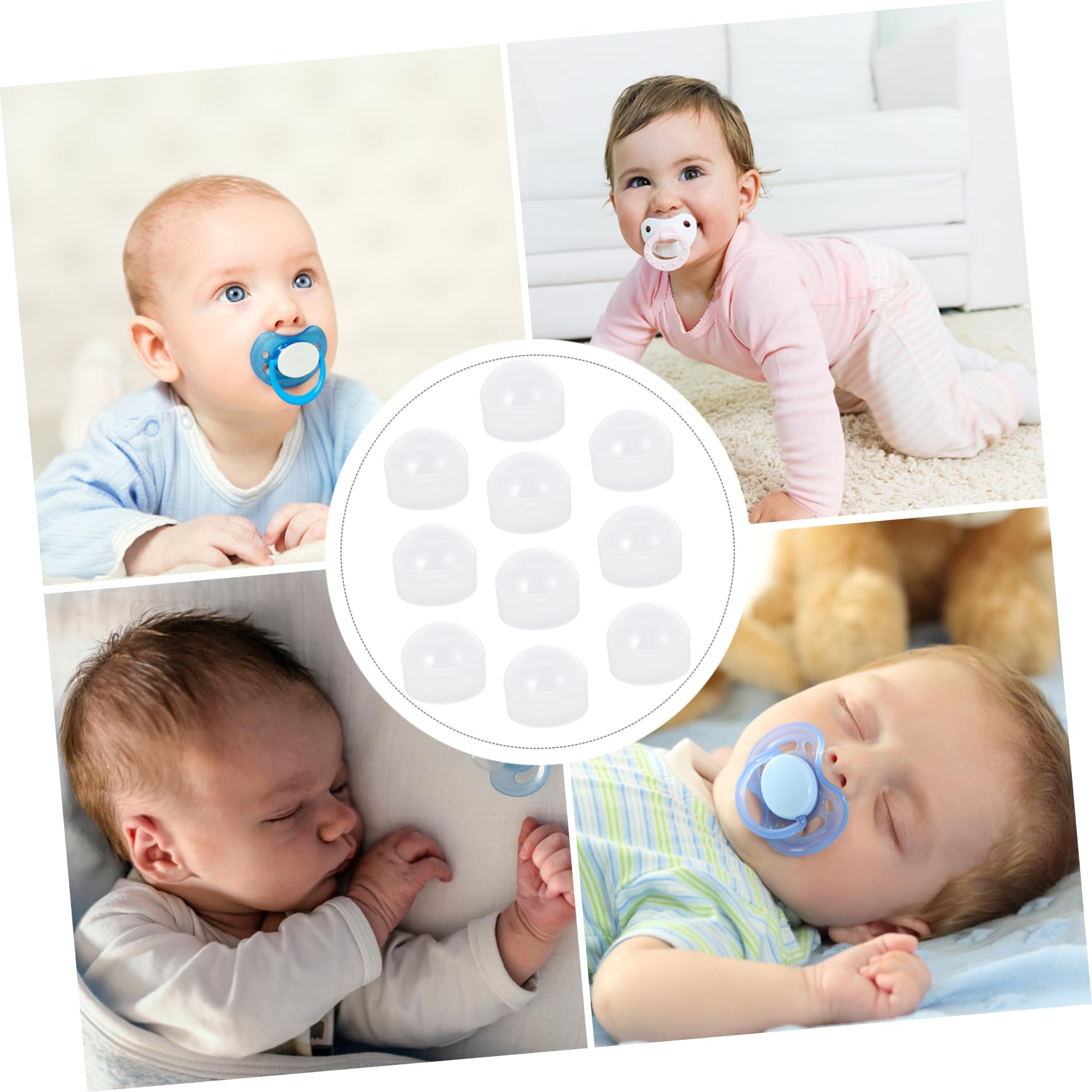 Caja Protectora para Chupetes de Ñiño, 10 Piezas, Pp, Diseño Hebilla, Fácil de Limpiar, para Llevar y Guardar en Casa