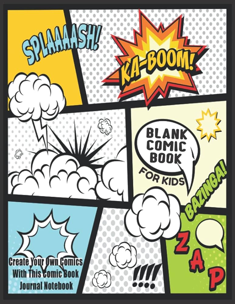 blank-comic-book-for-kids-create-your-own-comics-with-this-comic-book-journal-notebook-over-100-pages-large-big-8-5-x-11-cartoon-comic-book-with-lots-of-templates for Free Printable Comic Book Paper Blank Comic Book For Kids : Create Your Own Comics With This Comic Book Journal Notebook: Over 100 Pages Large Big 8.5