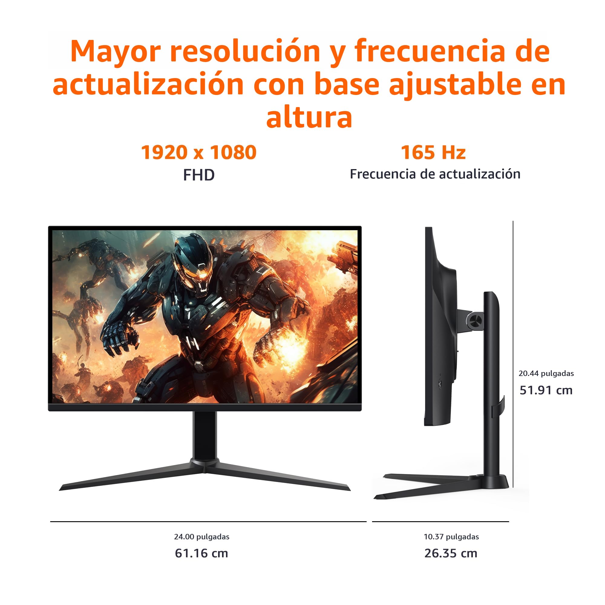 Amazon.com: Amazon Basics 27 inch Gaming Monitor, FHD 1080P, 165Hz