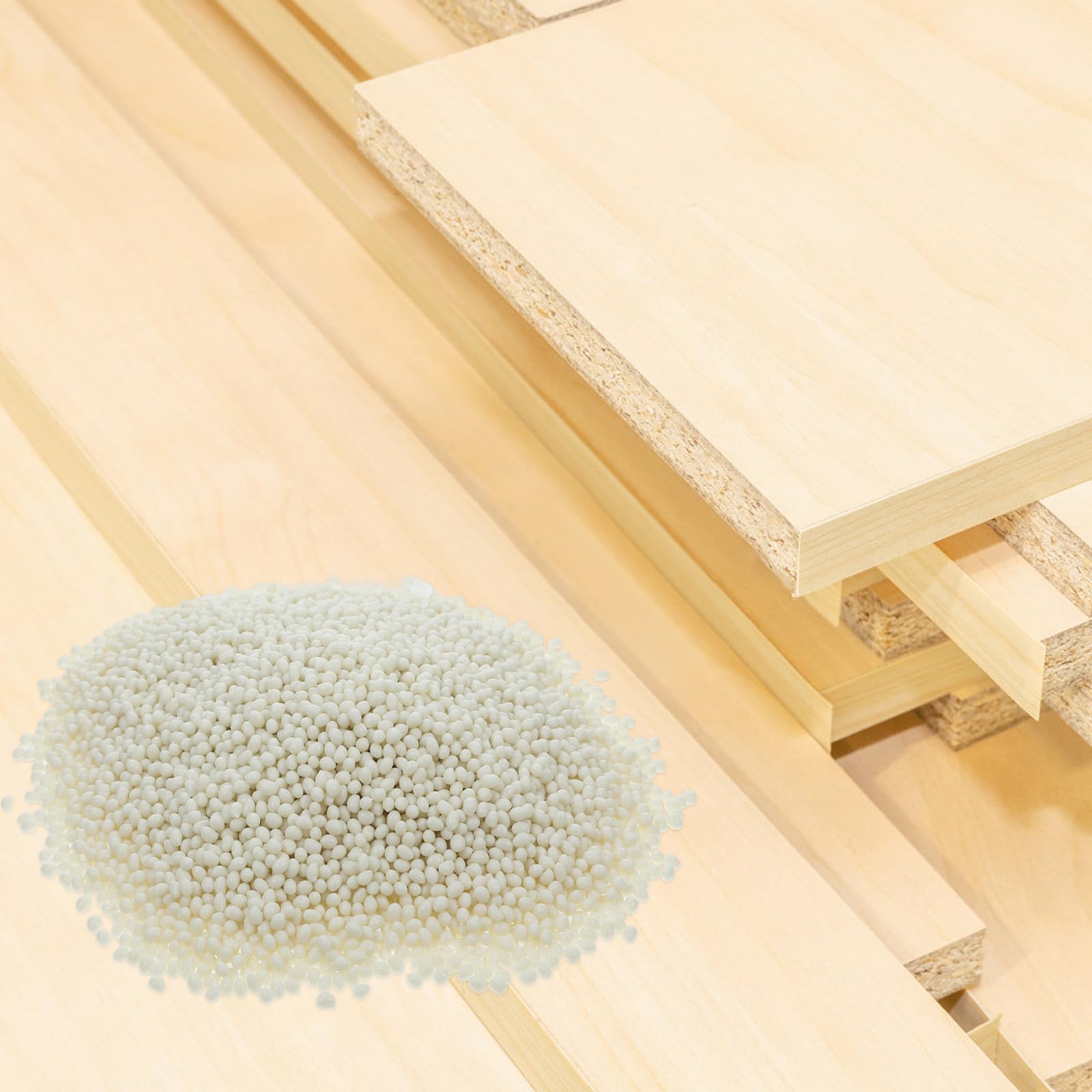 Pegamento Termofusible en Gránulos 1000 G para Muebles y Bricolaje, Pellets para Encoladora de Cantos, Adhesivo para Manualidades Material PVC Seguro