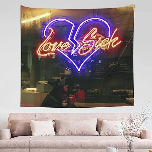 HEALTHPATRI Don Rapper Toliver Singer Lovesick Tapiz colgante de pared para fiesta, hogar, sala de estar, dormitorio, decoración de 60 x 51 pulgadas