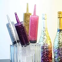 Vista 6 de Efavormart - Botellas sensoriales con purpurina de oro rosa de 4.1 fl oz