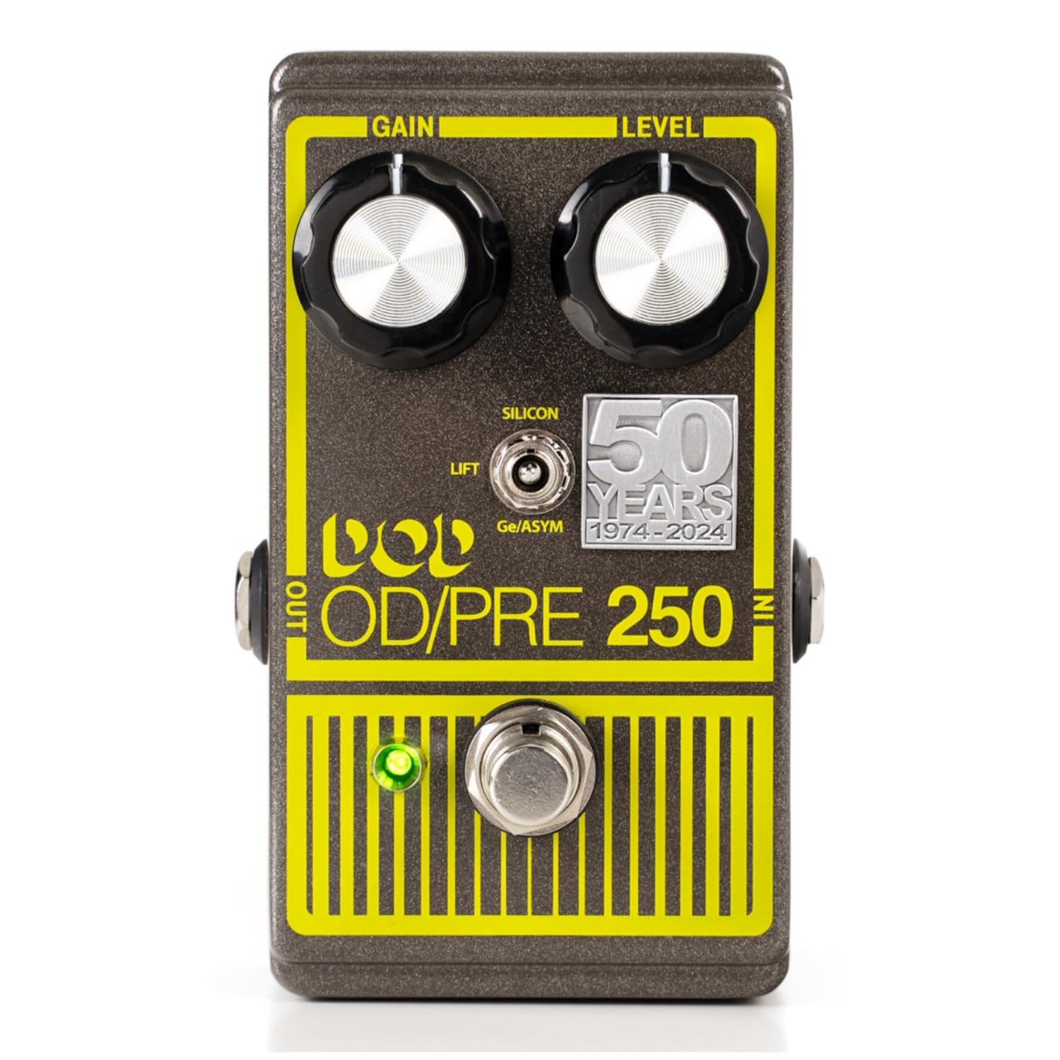 Digitech DOD-250-50TH Overdrive Preamp 250-50th Anniversary Edition - Bundle with 2 Patch Cables and 6 Dunlop Picks