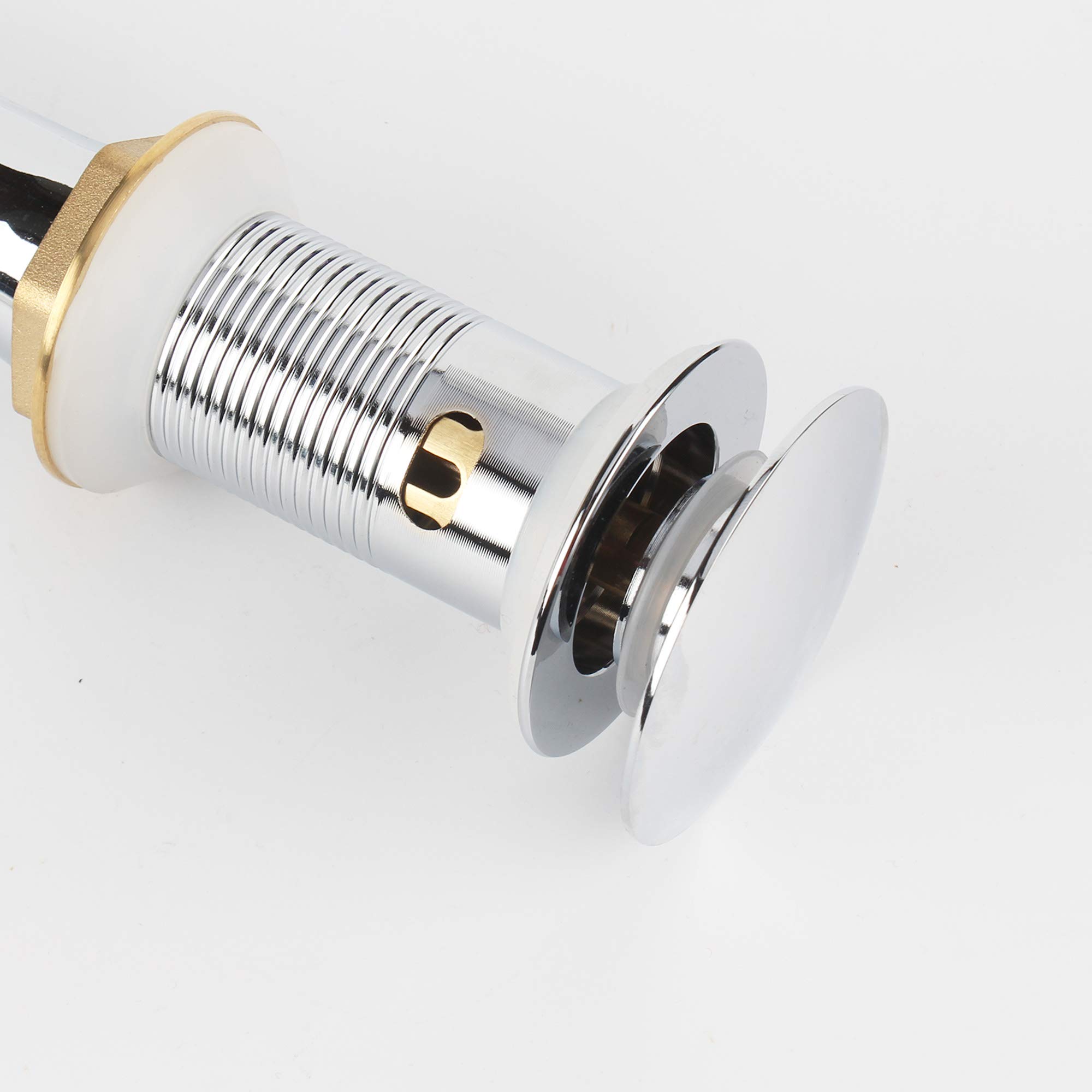Desagüe para fregadero con rebosadero, grifo de baño, lavabo con tapón de cesta desmontable, cromo pulido