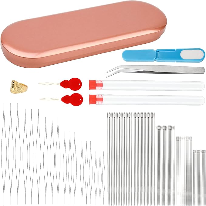 Beading Needles Set, Bead Needles Set Including 18 Pcs Big Eye Beading