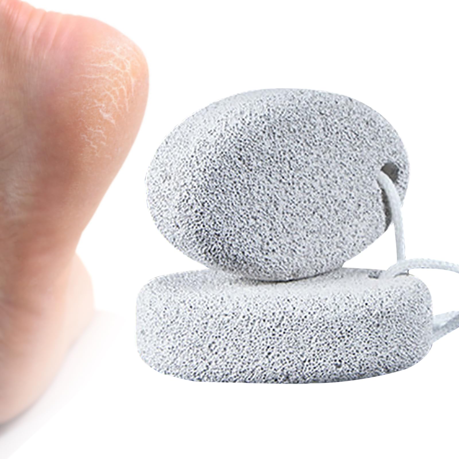2PCS Natural Pumice Stone for Feet, Lava Pedicure Tools Foot Pumice Stone for Heavy Callused Feet Hands & Dead Skin, Foot File Exfoliation to Remove Dead Skin, Heels, Elbows