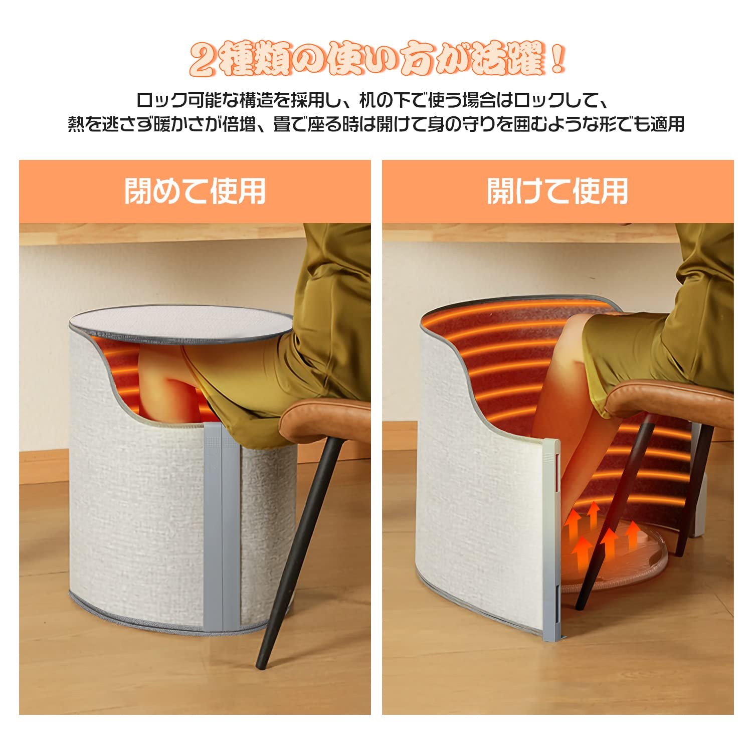 Amazon | CHICHL パネルヒーター 改良型デスクヒーター 足元