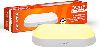 Halonix Polycarbonate Ovate 20W Yellow Wall Lamp Outdoor Led Bulkhead | Waterproof Outdoor Light | IP65 | Outdoor Waterpro... Price In India