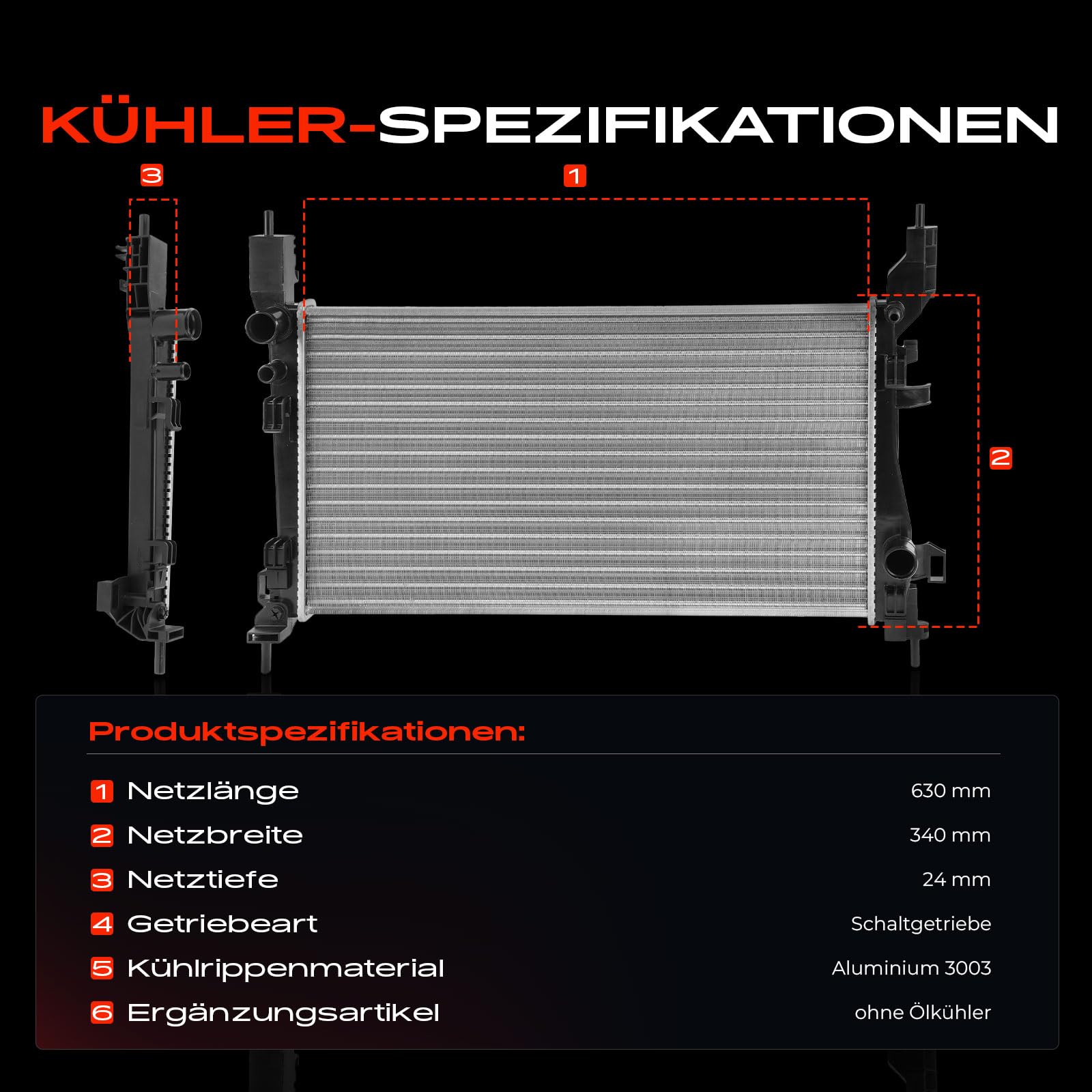 Frankberg Chłodnica wodna, chłodnica silnika, przekładnia manualna, kompatybilna z Nemo AA 1,2 l 1,4 l 2008-dzisiaj Qubo 225 1,2 l 2008-Dzisiaj Bipper AA 1,2 l 1,4 l 2008-Dzisiaj Replace# 51790636