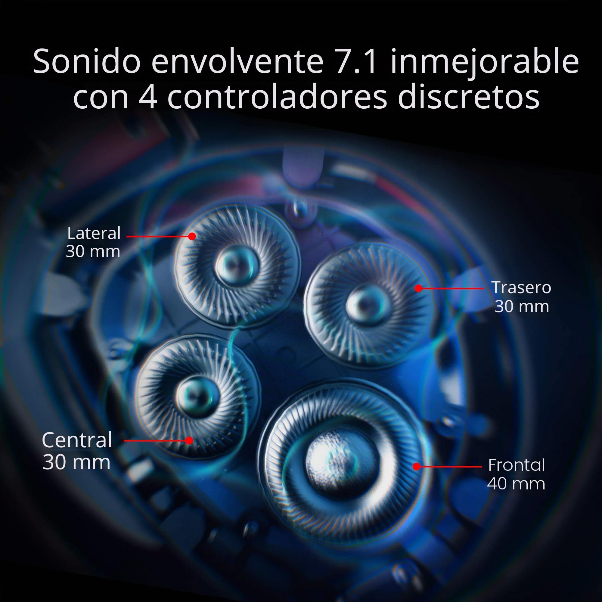 ASUS ROG Theta 7.1 - Auriculares de Gaming USB-C (Sonido Envolvente 7.1, cancelación de Ruido por IA, DAC ROC 7.1, Compatible con PC, PS5, Xbox Series X, Nintendo Switch y móviles) - Negro