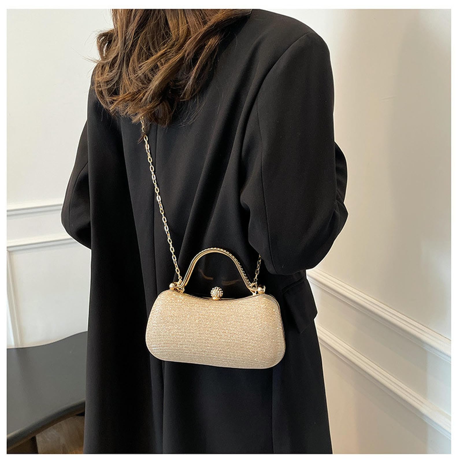 Damska torba z uszami niszowa torba modna modna łańcuszek wieczór ramię Crossbody