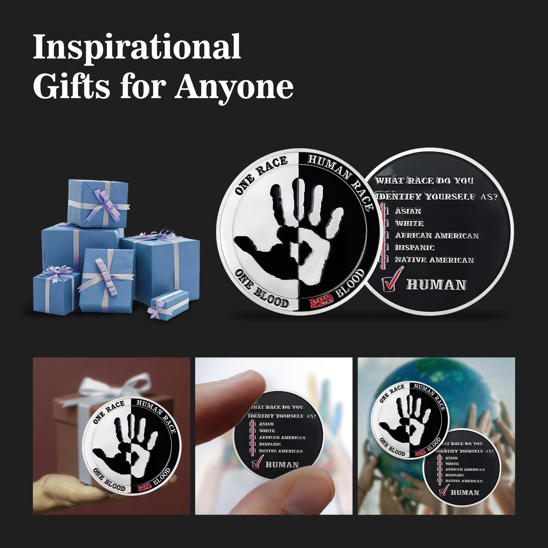 Amazon.co.jp: One Race Human Race チャレンジコインギフトコレクション : ファッション