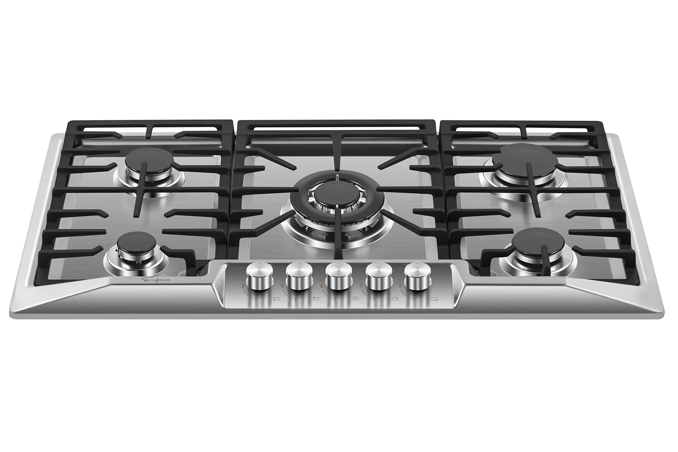 Empava 36 Inch Gas Stove Cooktop 5 Italy Sabaf Sealed Burners NG/LPG