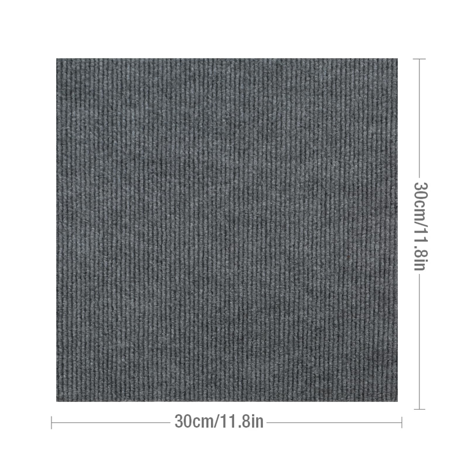 Piastrelle per tappeti, autoadesive, 30 x 30 cm, in feltro, antiscivolo, per ufficio, casa, camera da letto, corridoio (32 pezzi, grigio scuro)