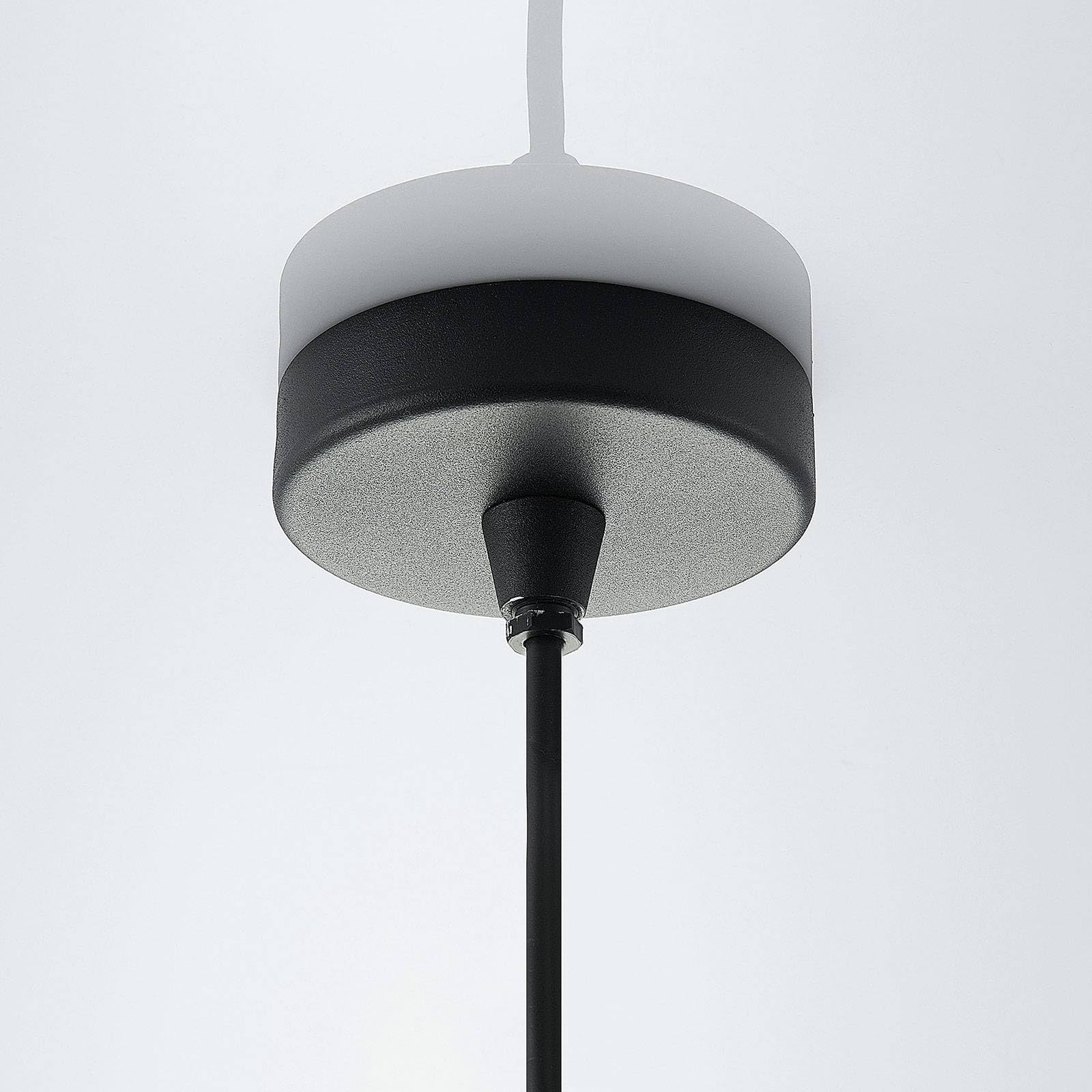 Lindby lámpara colgante de exterior en blanco, negro, luminaria suspendida | ip44 protección contra salpicaduras, e27, vintage para terraza, balcón