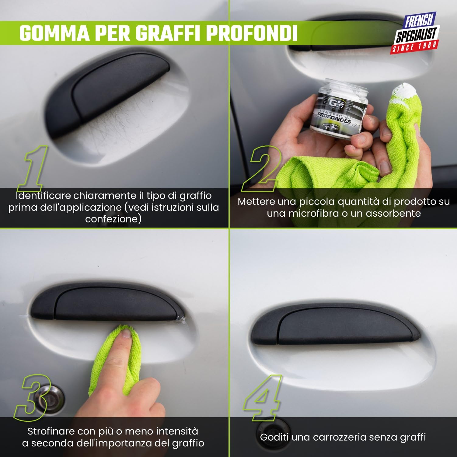 GS27 - Removedor de Arañazos Profundos - 100 ml Elimina los arañazos profundos del coche - Fácil aplicación - Para arañazos con incisiones grandes