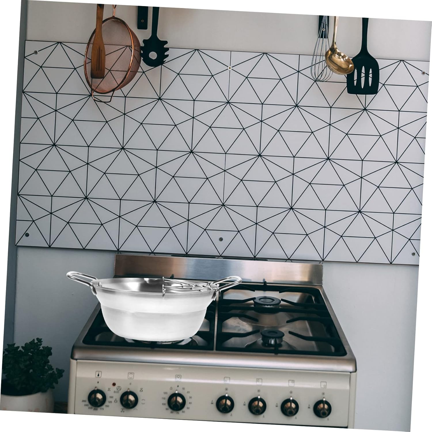 1pc Mini Frying Pot Non-stick Deep Fryer Drainer Rack for Induction Cookers Compact Design for Easy Storage and Cleaning