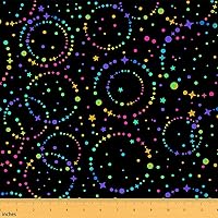 Vista 27 de jejeloiu The Yard, tela de tapicería con estampado de plumas de pájaro de ensueño para sillas, sofá, tela de lujo púrpura verde azulado