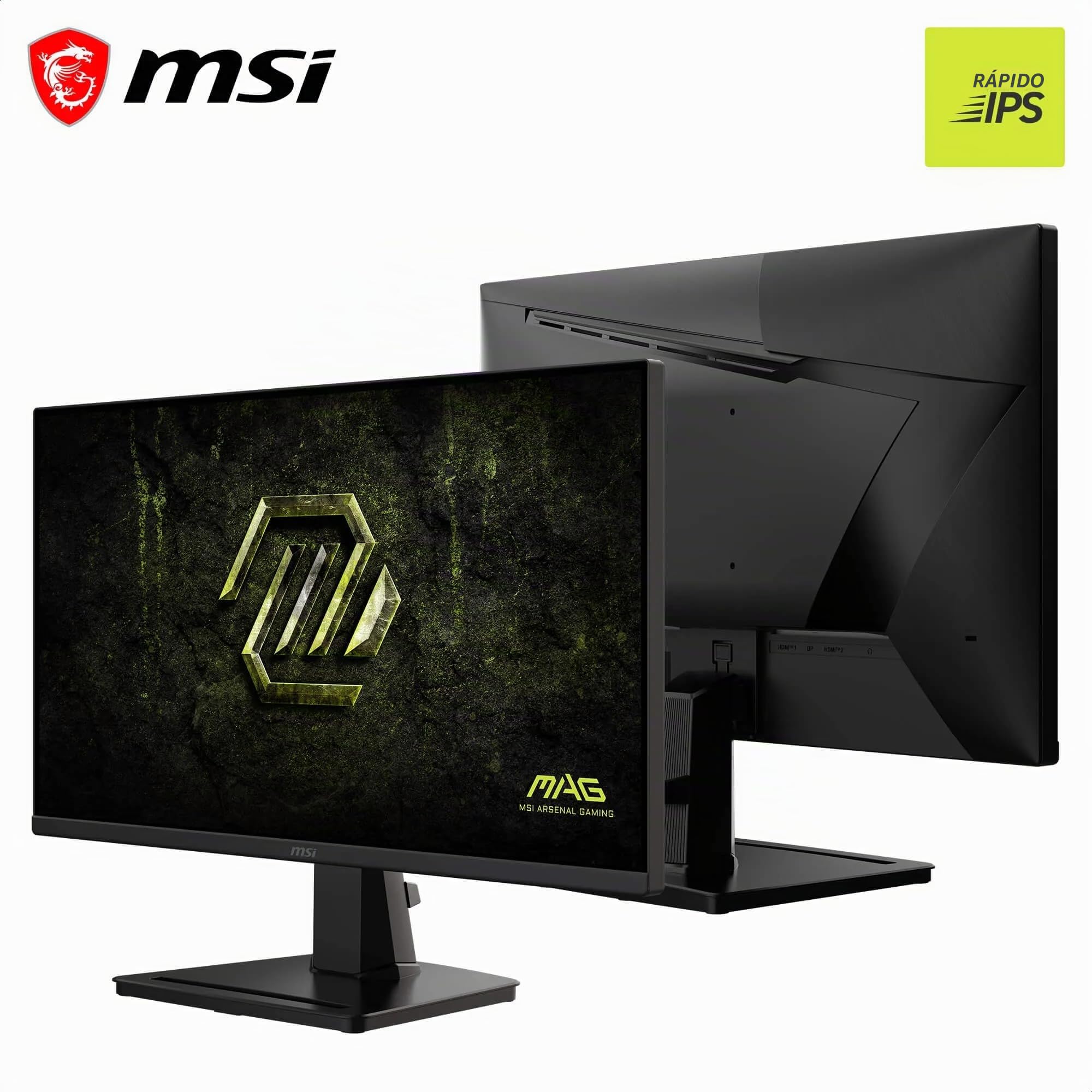 MSI mag 256FA E20 Monitor Gaming de 24,5", 1920 x 1080, FHD Rapid IPS, 200 Hz, 0,5 ms, Compatible con HDR, AMD FreeSync Premium, Eye-Care, visión con IA, HDMI 2.0b, DP 1.2a, sin Marco, Vesa, Negro