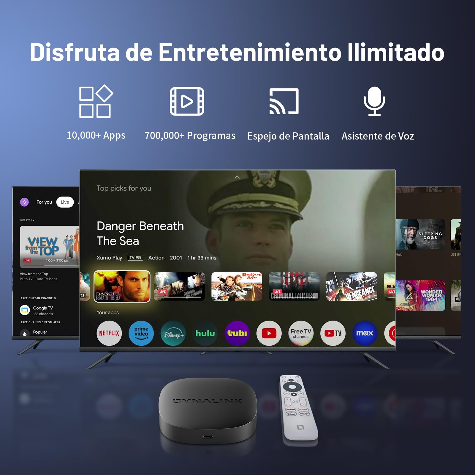 Smart TV Box 4K UHD Compatible Google TV Netflix - Dettaglio