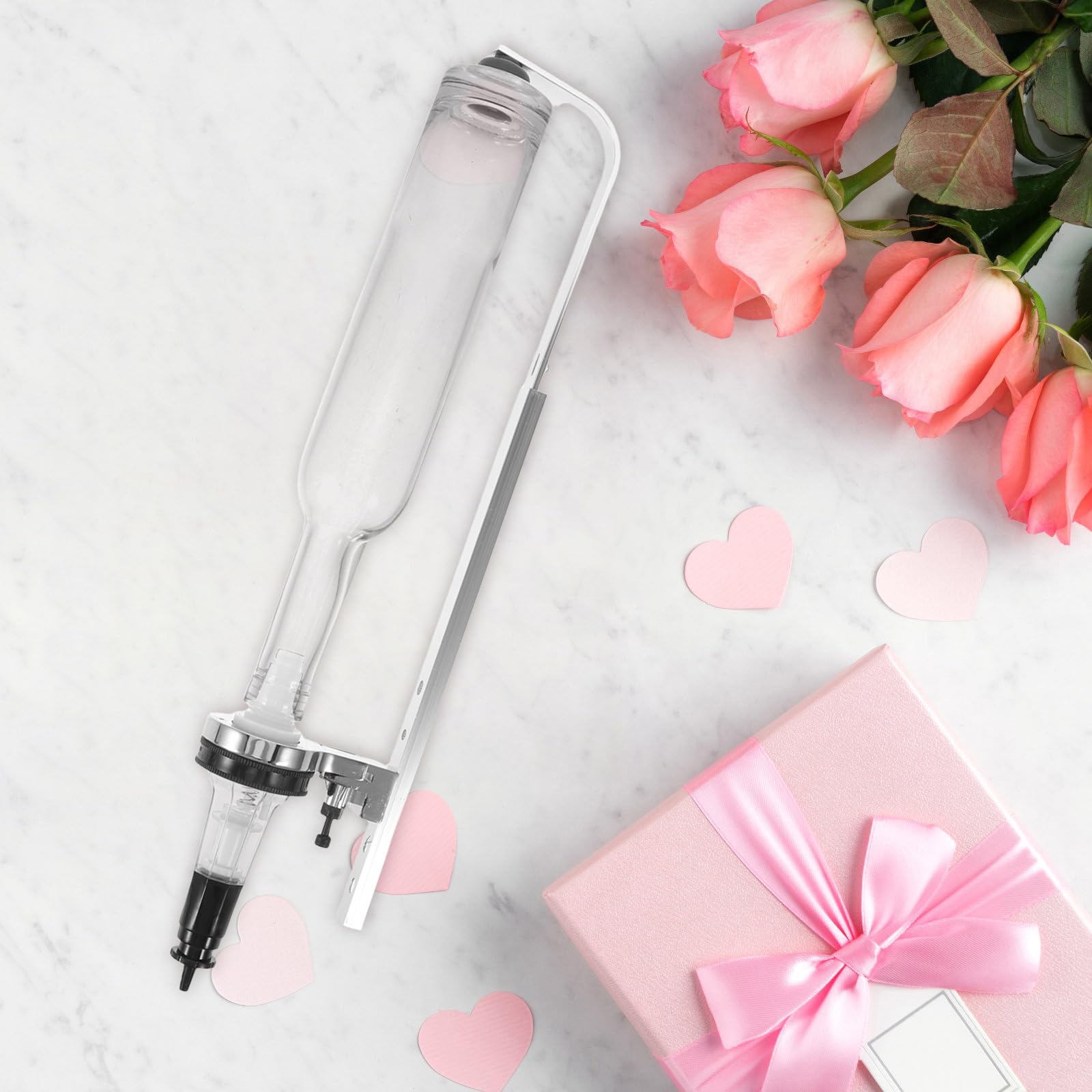 TOYANDONA Kit Pompe Transfert Parfum 400 ML Transparent en Verre, Outil Distribution Huiles Essentielles, Remplissage Précis pour Flacons Rechargeables, Accessoire DIY Parfum Voyage Beauté