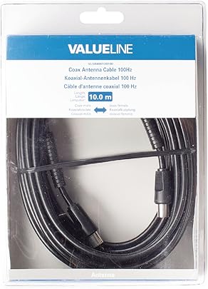 Valueline VLSB40010B100 Cavo Antenna Coassiale Maschio Femmina 100 dB Nero Valueline VLSB40010B100 Cavo Antenna Coassiale Maschio Femmina 100 dB Nero