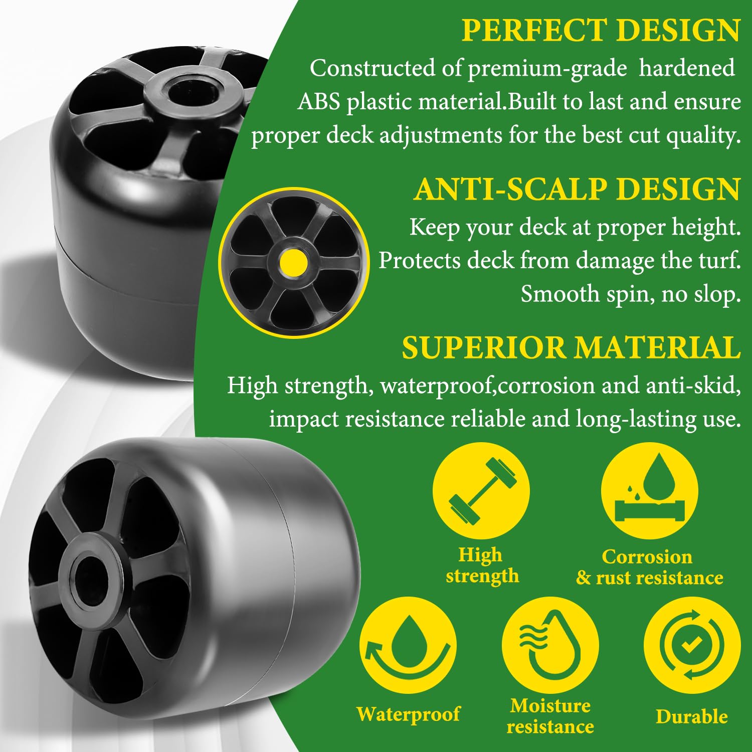 Amazon.com: HASMX 2 Pack M115245 Lawn Mower Anti Scalp Deck Wheel