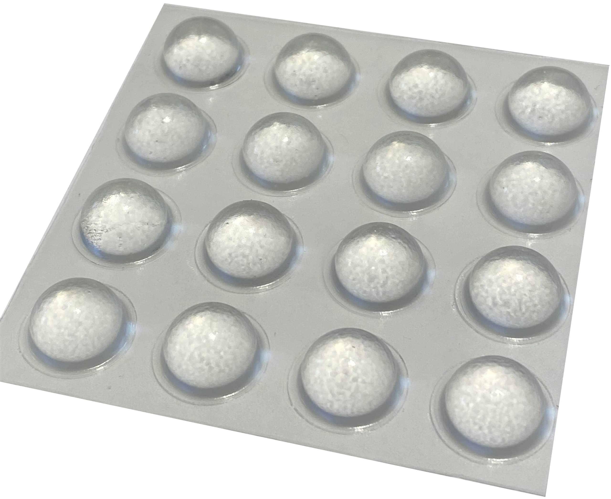 Clear Self Adhesive Polyurethane Bumper Feet Stops Bumpons 16mm x 7.9 Domed (Pack of 16)