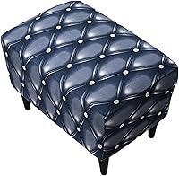 Vista 38 de CRFATOP Funda impresa para silla otomana grande, fundas elásticas para silla otomana rectangular, funda para taburete de almacenamiento, funda