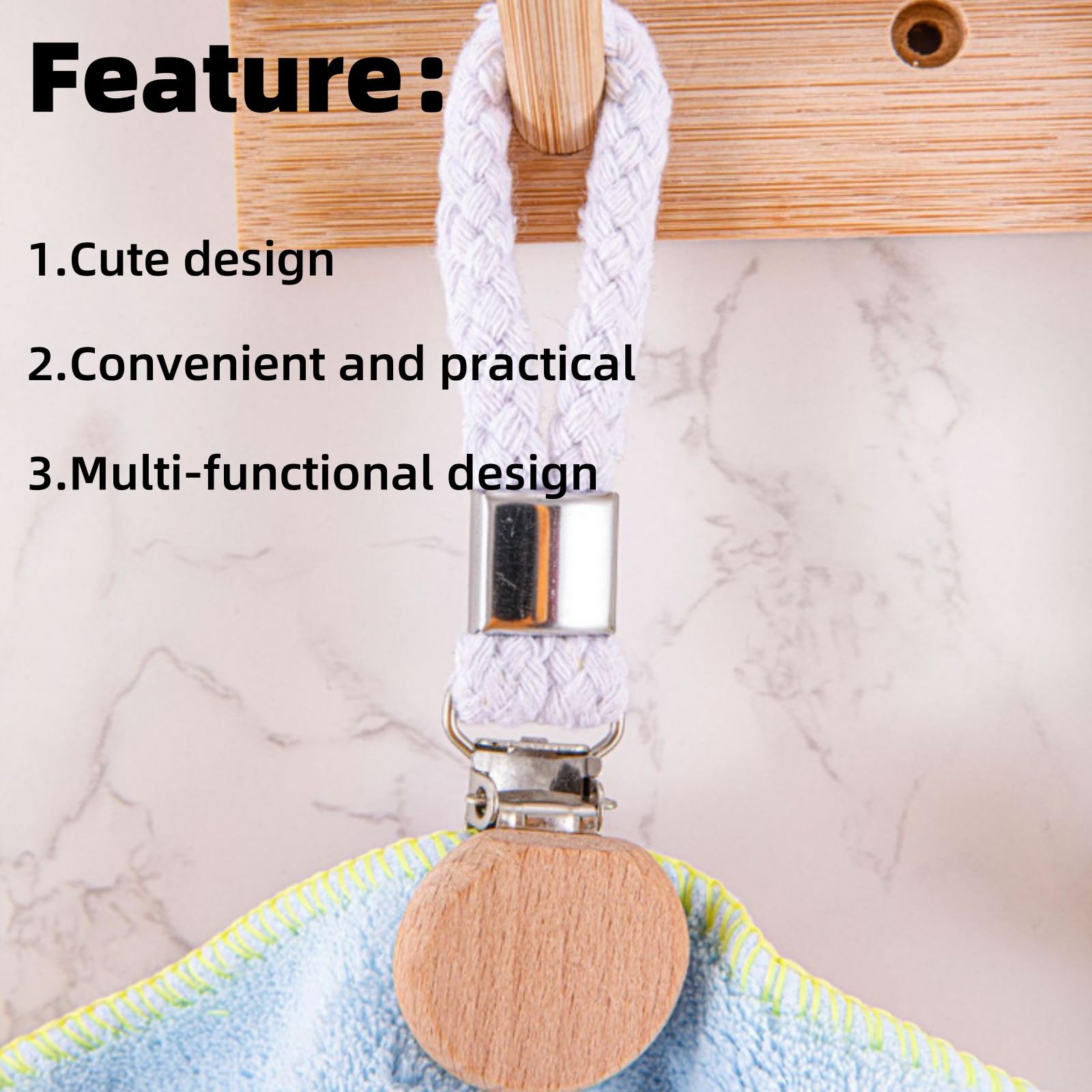Kitchen Towel Clips - Metal Hanging Clips -2