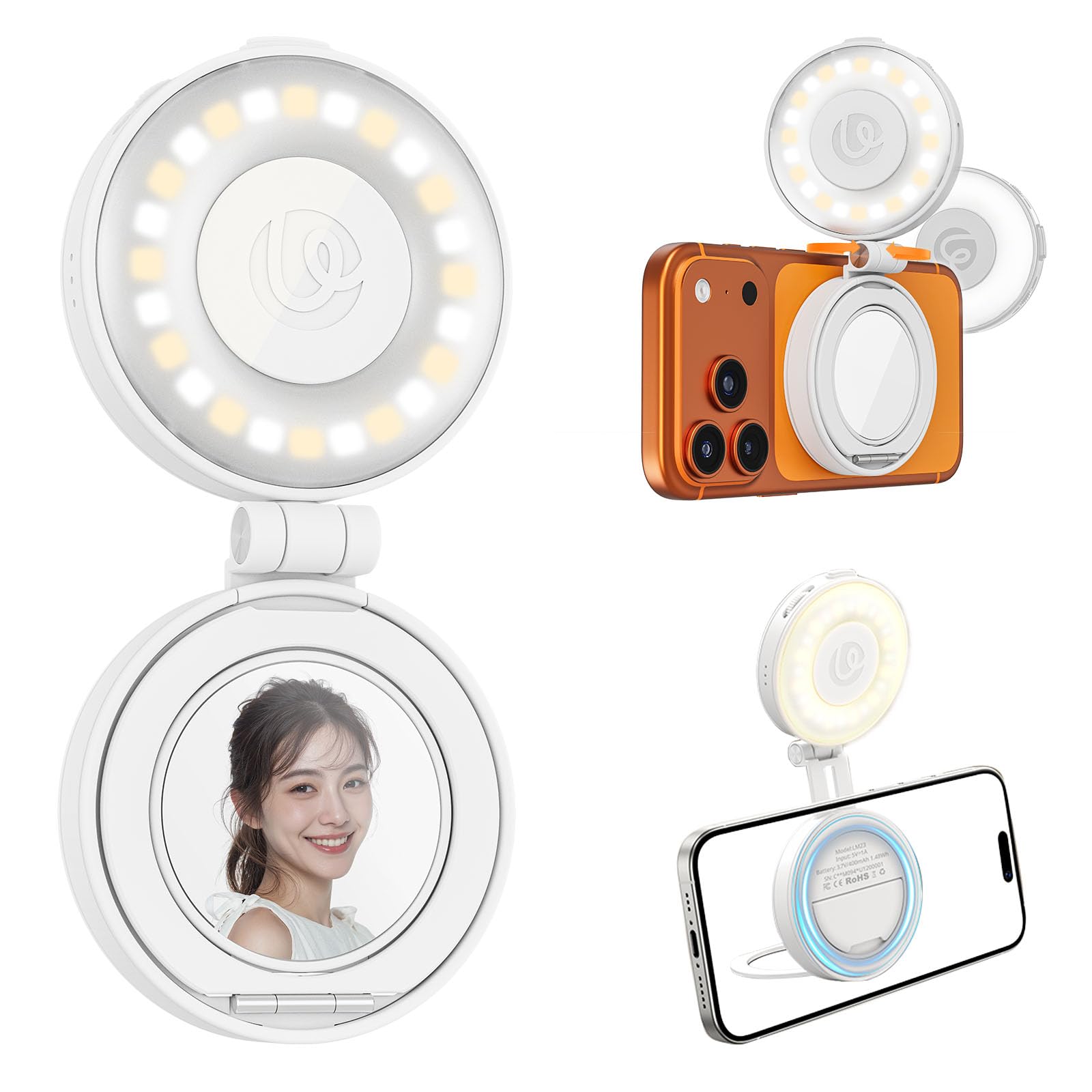Ulanzi LM-59 MagSafe対応 スマホ用LEDライト Amazon | Ulanzi リングライト 自撮りライト MagSafe対応 撮影用ライト