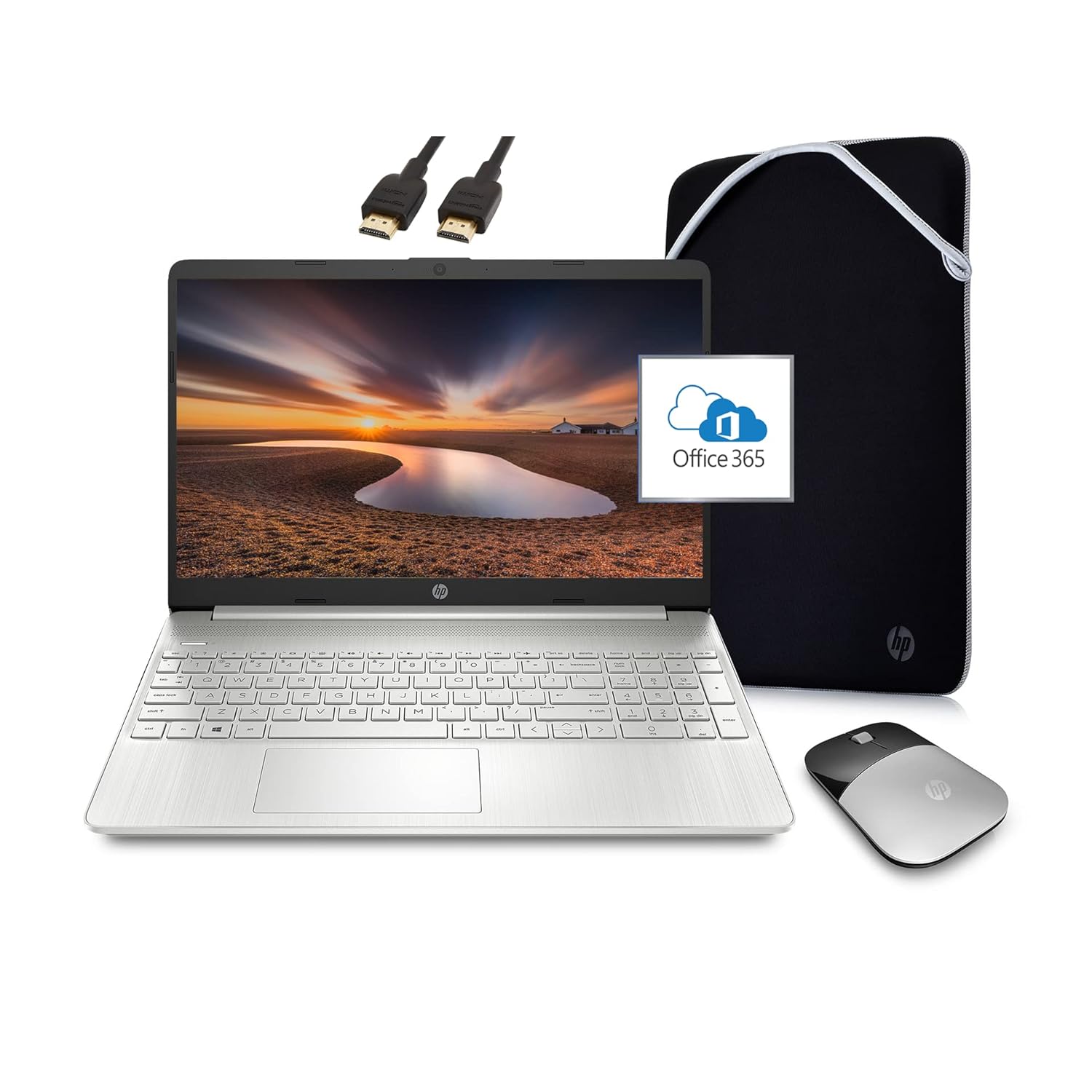 HP 2022 Newest Laptop with Microsoft Office Included 1Year, 15.6" HD