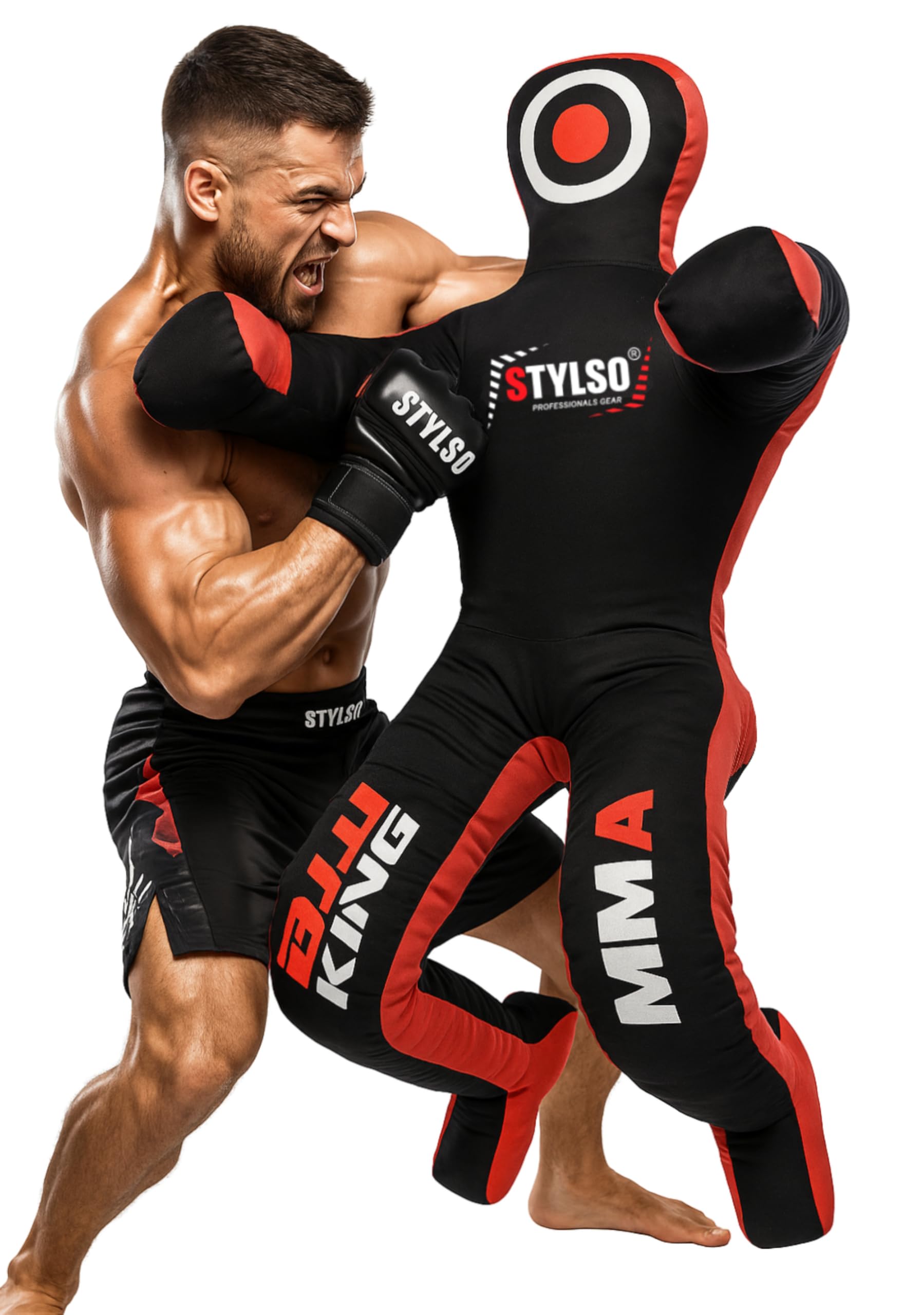 Stylso Unfilled Grappling Dummy Wrestling Dummy Jiu Jitsu BJJ MMA Judo Karate Training Adult Kids