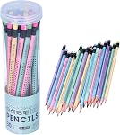 Écrire le crayon, 30Pcs HB Crayon Non-Slip Multi-Color avec Éraser Enfants Écrit par un étudiant Outils de dessin avec Barrel triangulaire