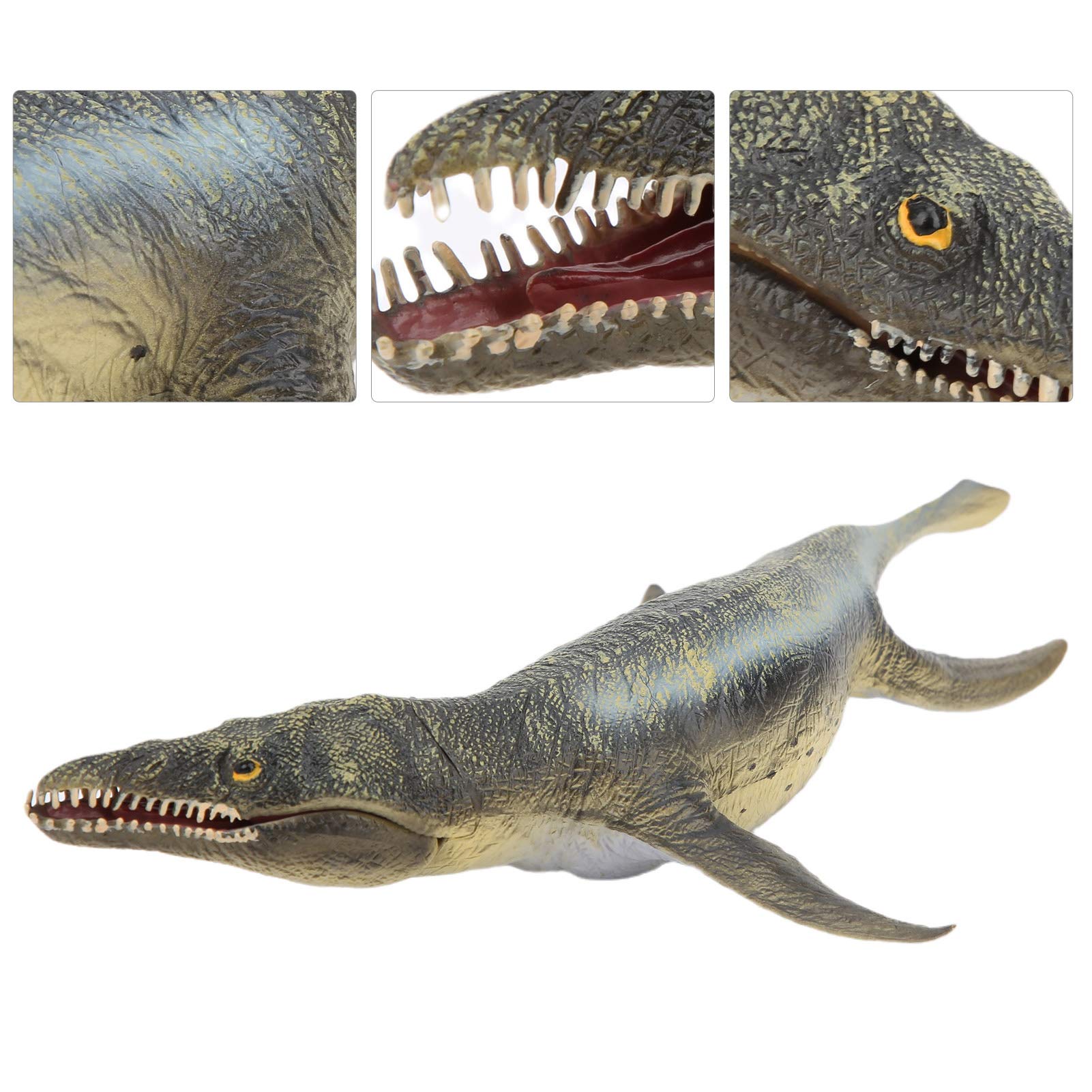 Hidyliu Kronosaurus Dinosaur Model, Exquisite Design for Learning and Decoration, for Kids, 11 X 5.9in PVC Toy (Yellow Kronosaurus)