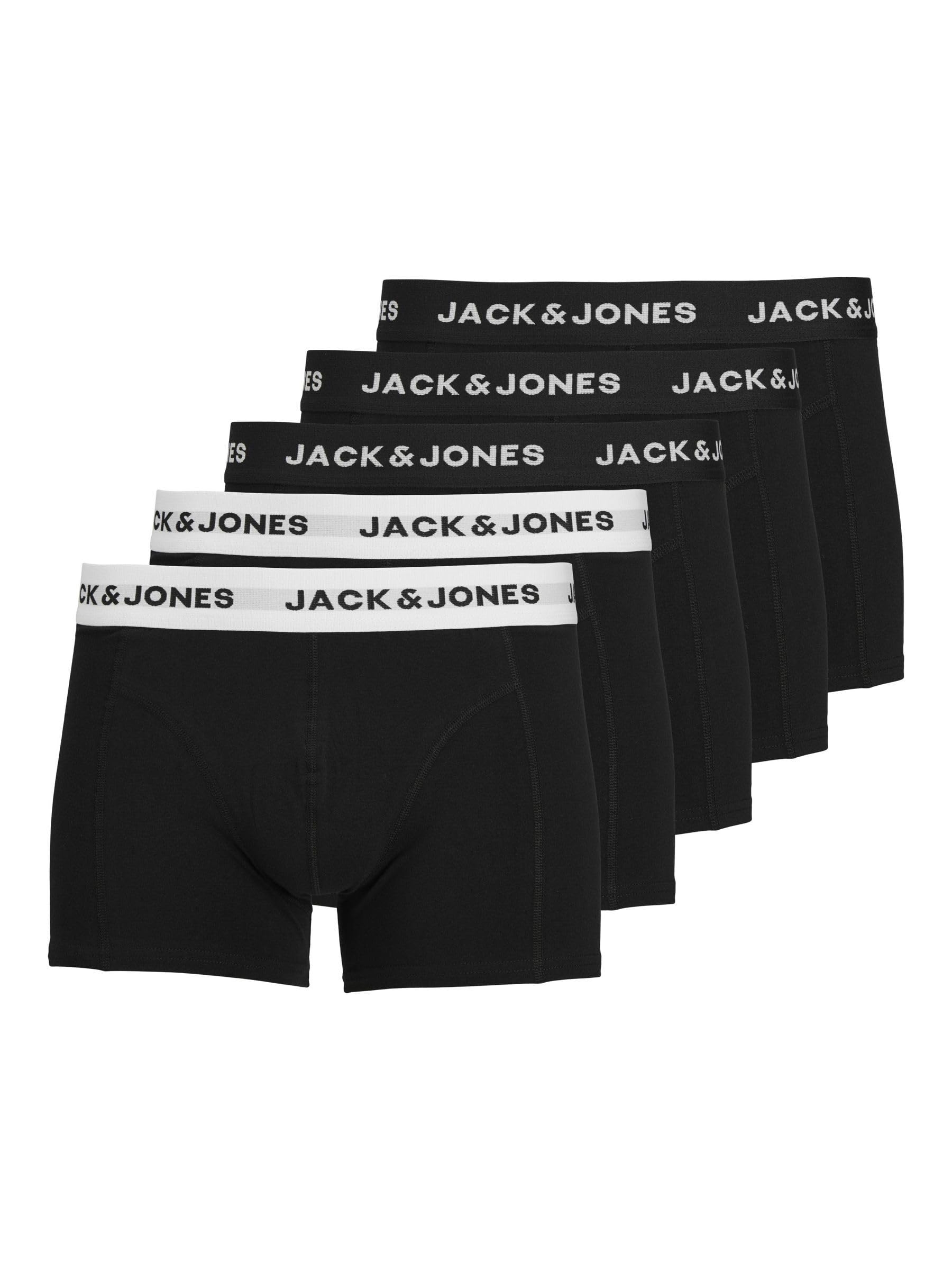 Jack & Jones Boxer A Pantaloncino Per Uomo, Confezione Da 5, Nero, Xl-image