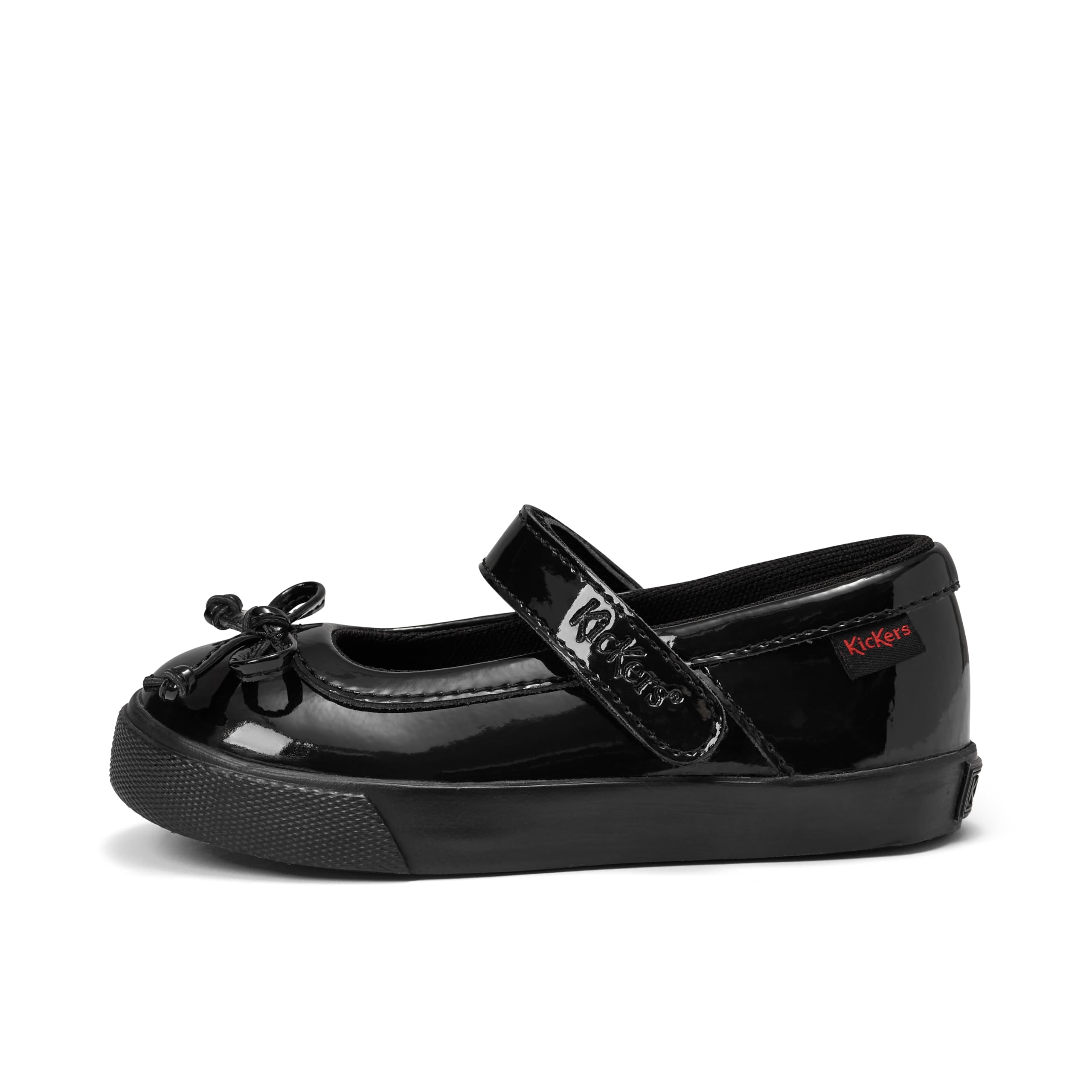 Kickers Tovni Mary Jane Bow Shoe, Black, 5 UK Child