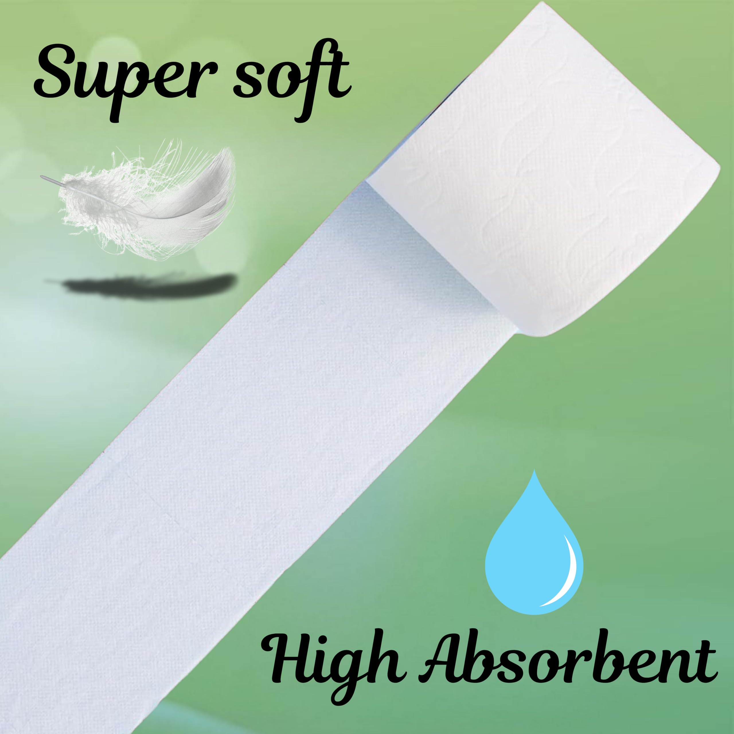 Ella 2 Ply Toilet Paper Tissue Roll I Pack of 6 I 230 Pulls x 6 Rolls I 1380 Pulls I Soft and highly absorbent bathroom tissue I 100% natural virgin cellulose fiber - Image 3 thumbnail