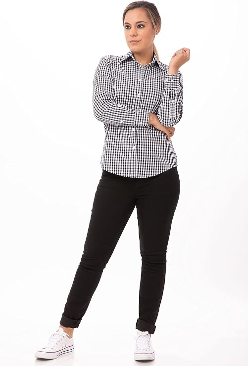 Chef Works Women's Gingham Dress Shirt