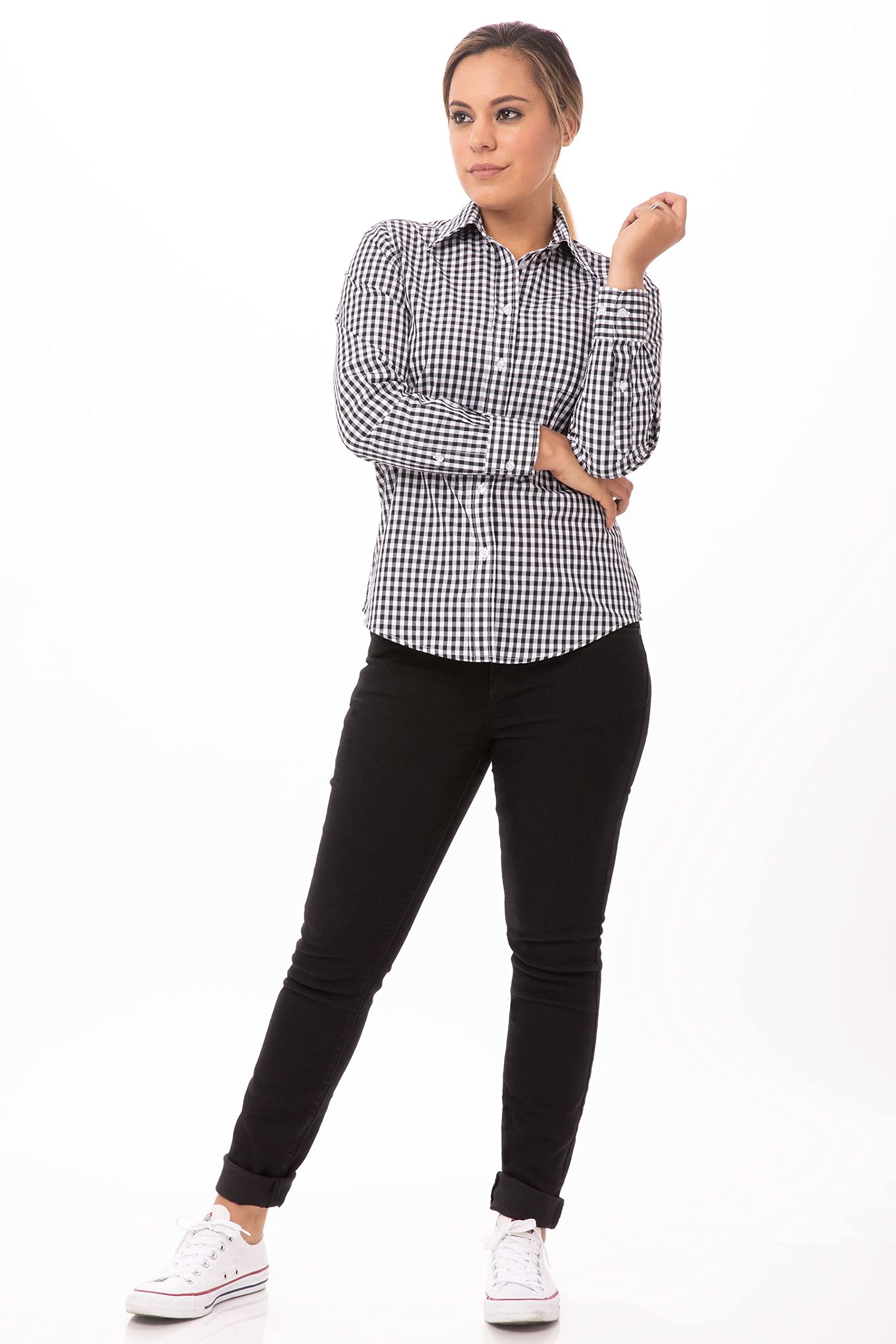 Chef Works Gingham Dress Shirt Gingham Dress Shirt Femme (Lot de 1)