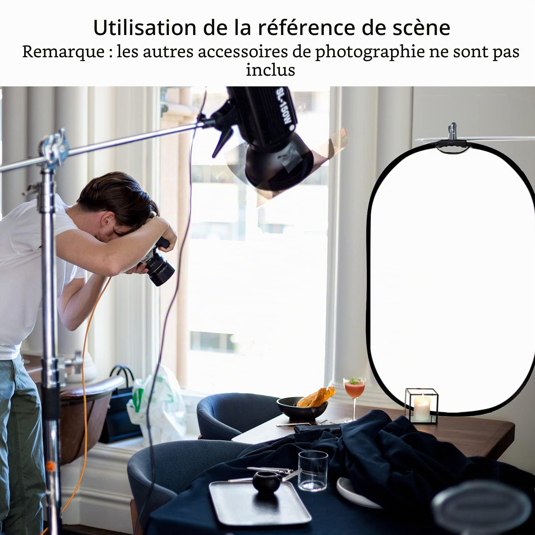 Selens Réflecteur ovale 5 en 1 - 80 x 120 cm - Portable - Pliable - Pour studio photo, éclairage et éclairage extérieur, portrait, photographie
