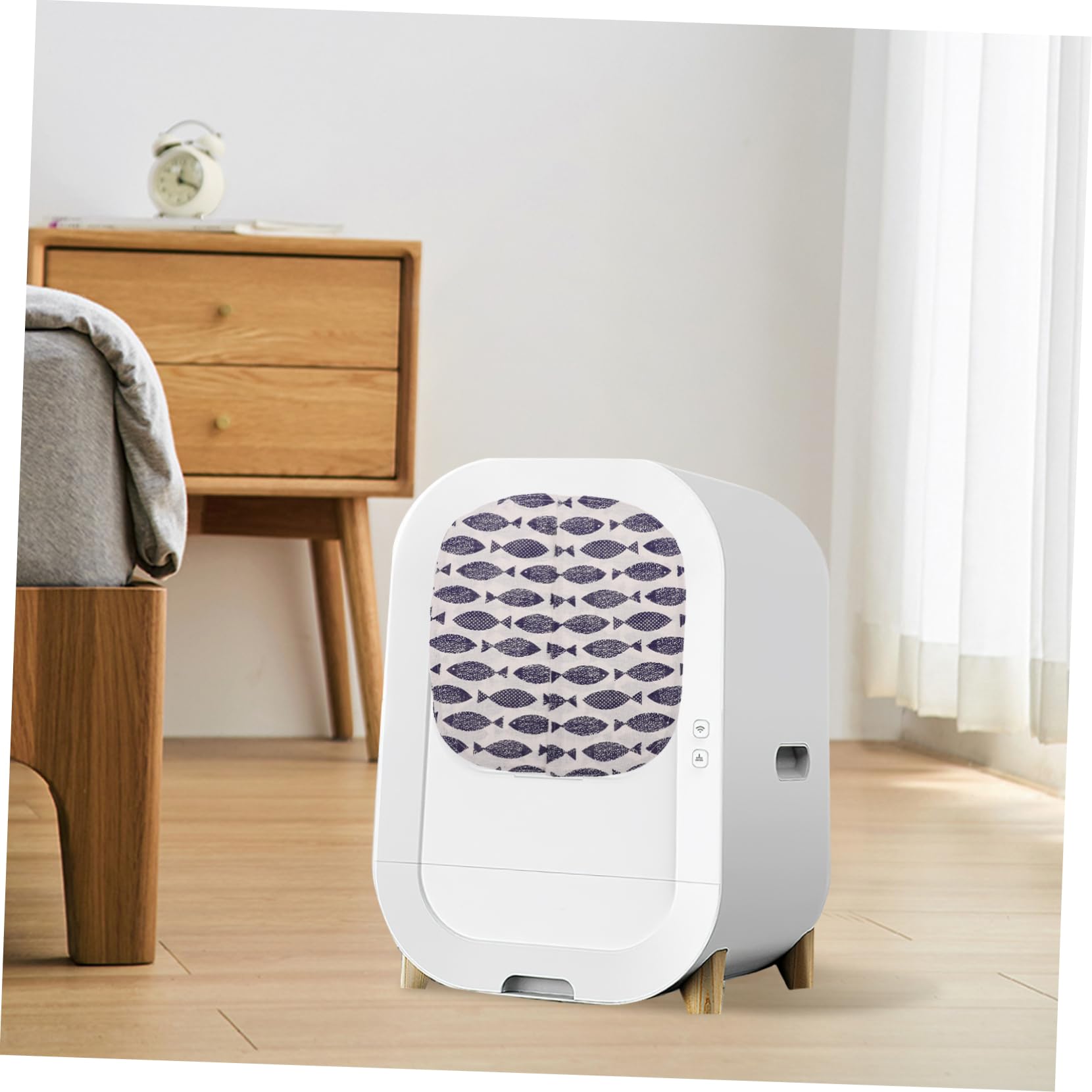 HEMOTON 5 Pièces Porte de Litière pour Chat Compatible avec Bac à Litière Automatique Rideau Éclaboussures pour Toilette de Chat Durable et Facile à Installer