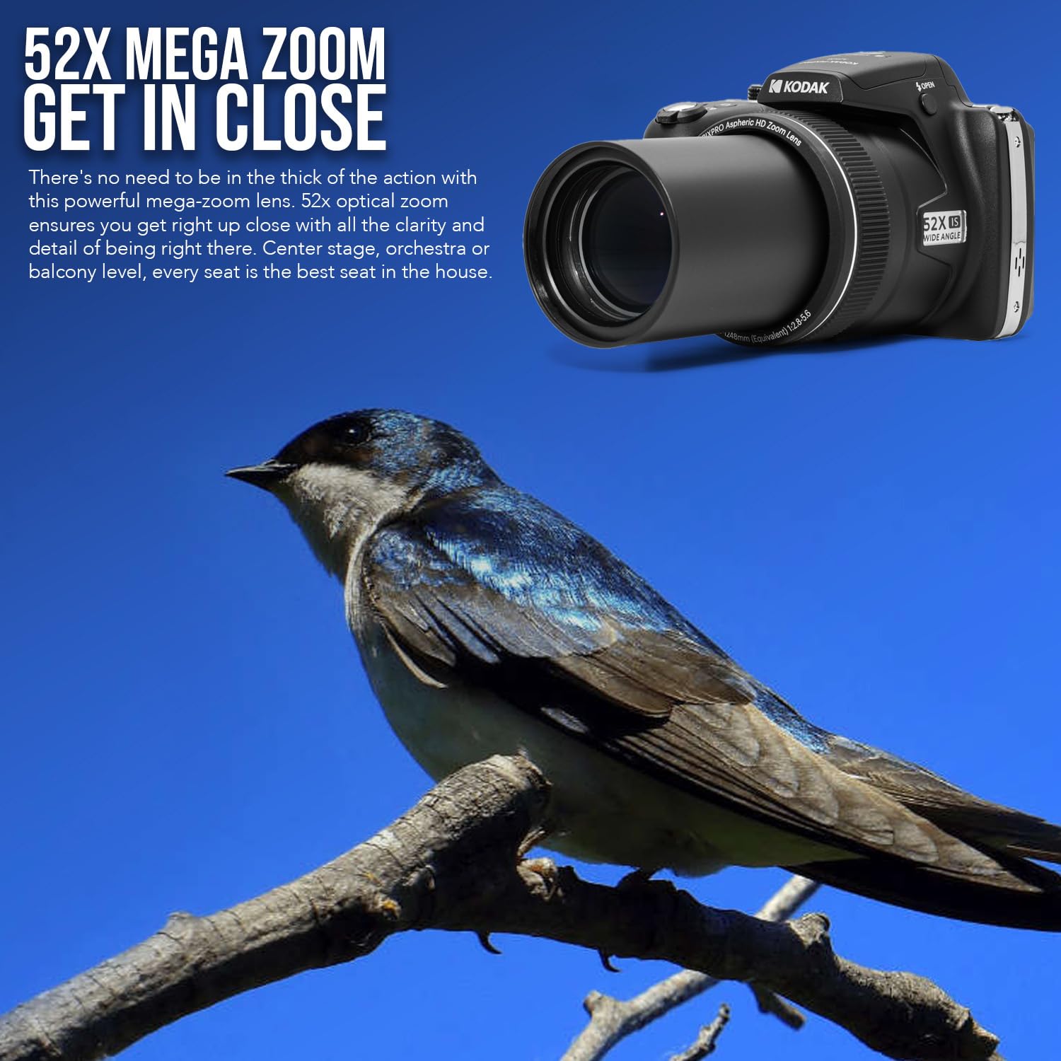 Buy Kodak PIXPRO AZ528 16MP Astro Zoom Digital Camera with 52x