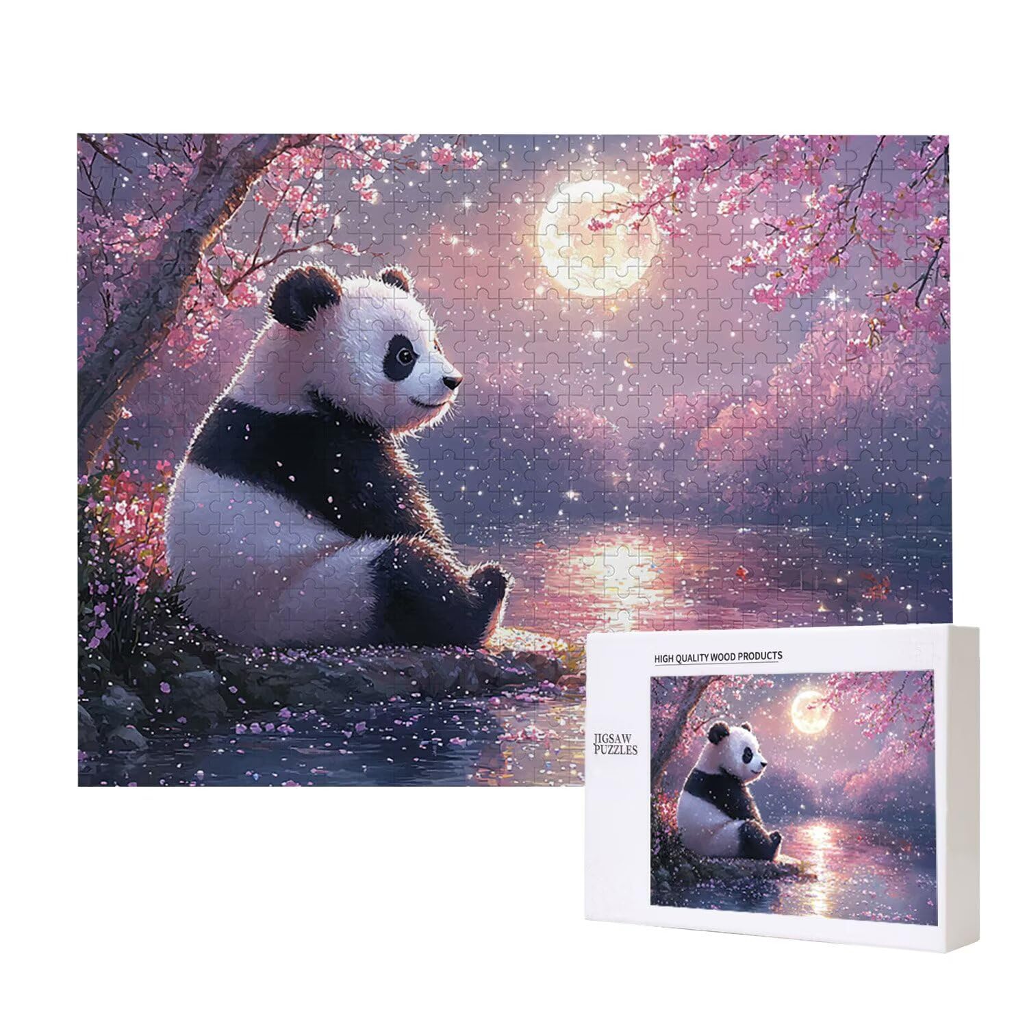 Puzzle in Legno per Adulti 1500 Pezzi | Luna Panda| Giocattoli Educativi | Puzzle Adulti E Famiglie Decor | Dimensione Di 87x57cm | Regalo Adultis | Regali Natale (Formato: 34.8x22.8in) o-942