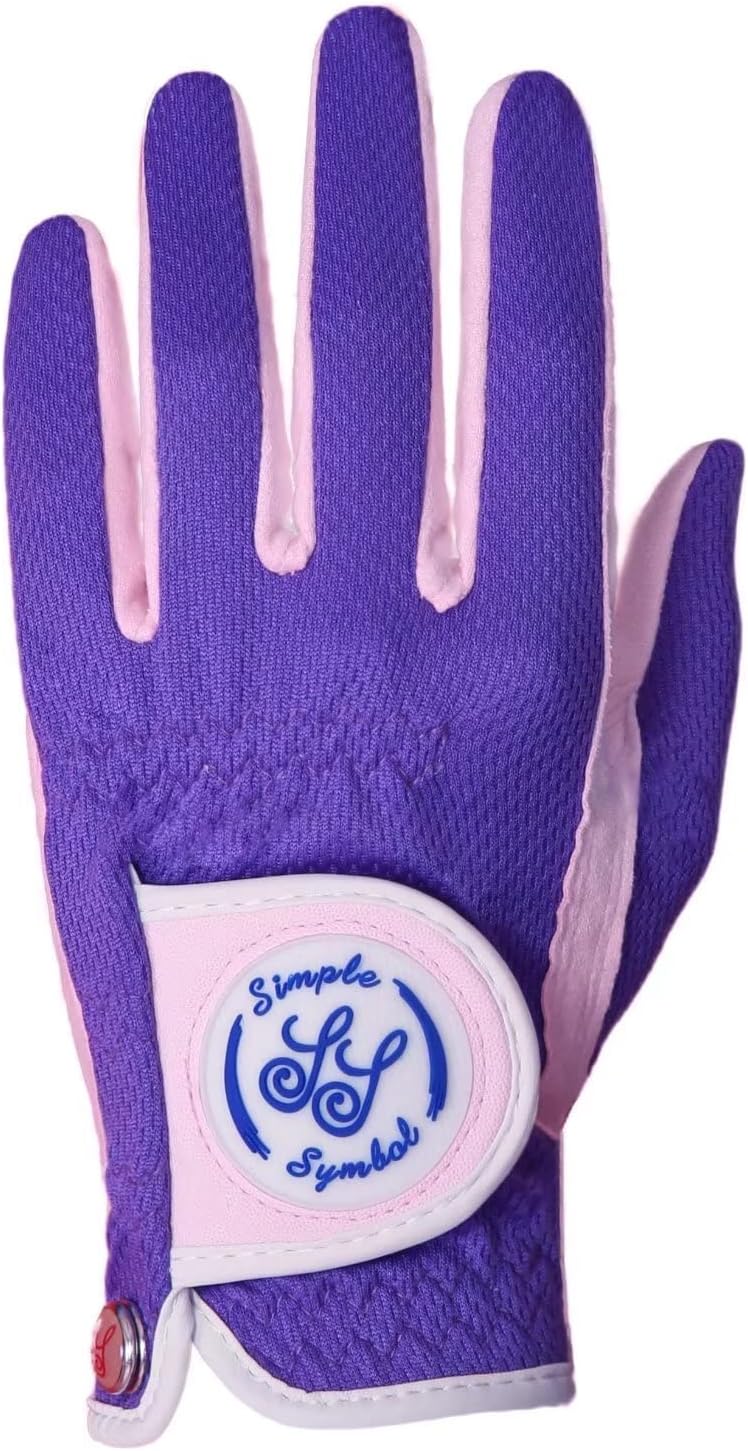 Women's RainGrip Golf Glove,Hot Wet Weather Comfort,Four Colors,Pink/Purple/White/Green, Left Hand Right Hand(Purple,M,Left)
