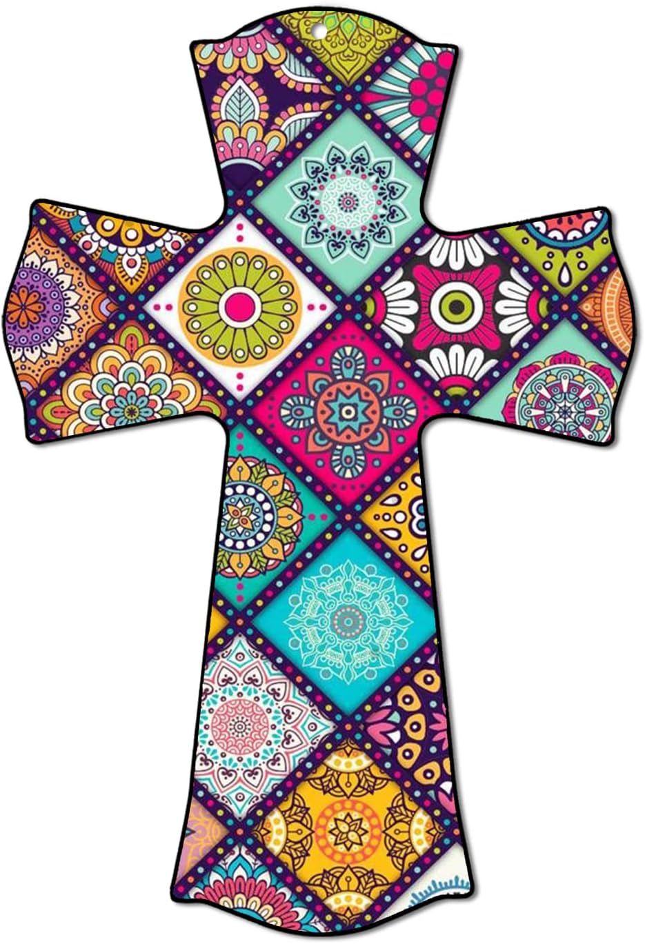 CALUOHO Wall Cross Farmhouse Wooden Cross Decor Wooden Wall