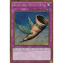 PGL3-DE034 - Horn of Heaven - Gold Secret Rare - German - Premium Gold Infinite Gold - with LMS Trading Fieldcenter Card Yugioh